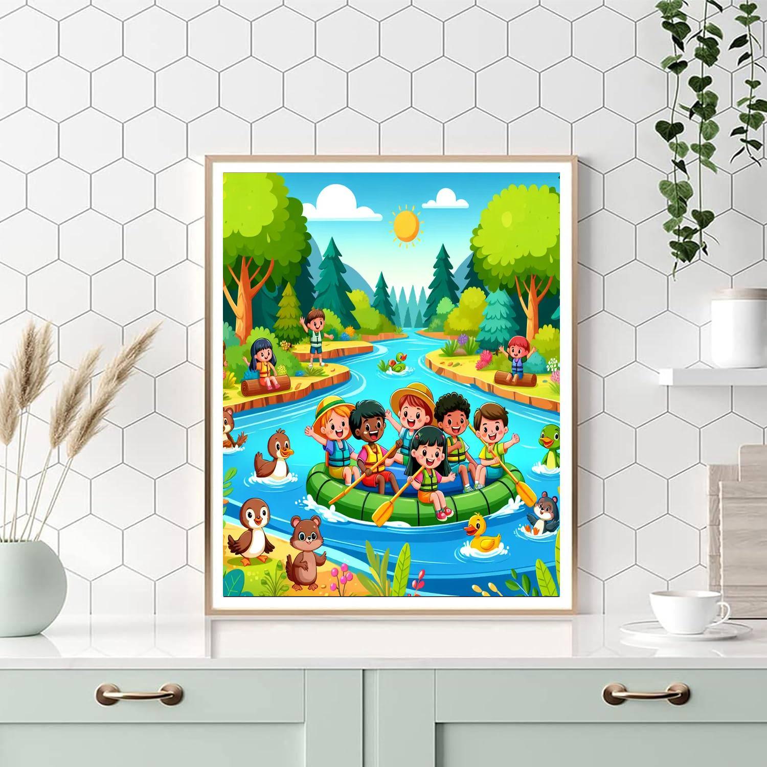 Enchanted River Rafting Paint By Numbers