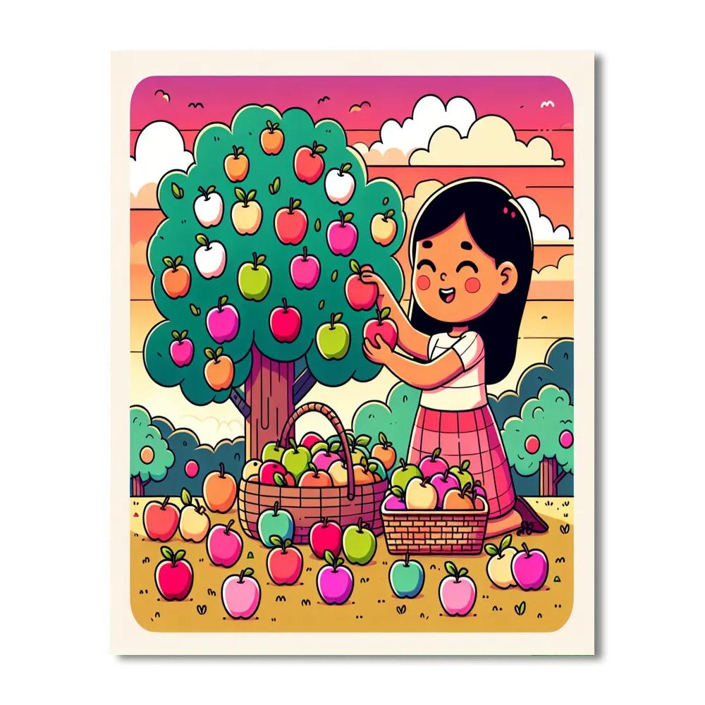 Enchanted Orchard Adventure Paint By Numbers Art