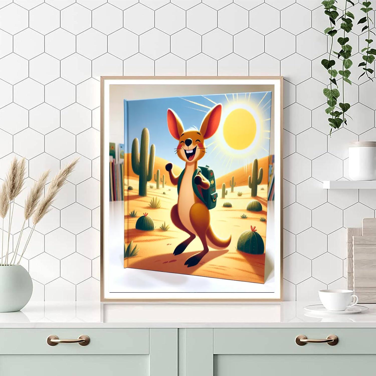 Adventurous Explorer Kangaroo Paint By Number