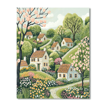 Beatrix Potter Inspired Charming Cottages  Paint By Numbers