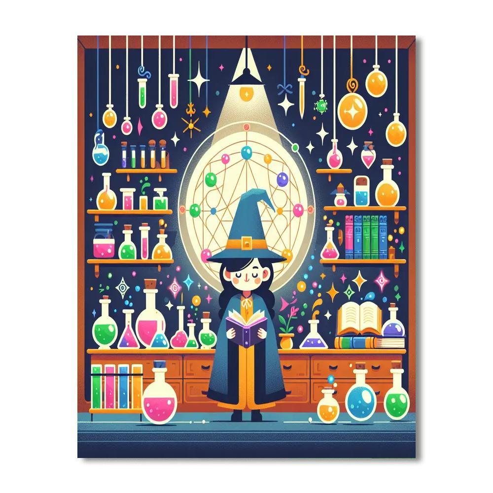 Magical Wizard's Lab Paint By Number