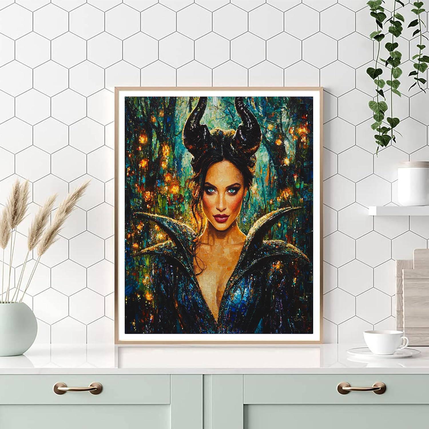 Angelina Jolie: The Guardian Of Justice As Maleficent Paint By Numbers Kits