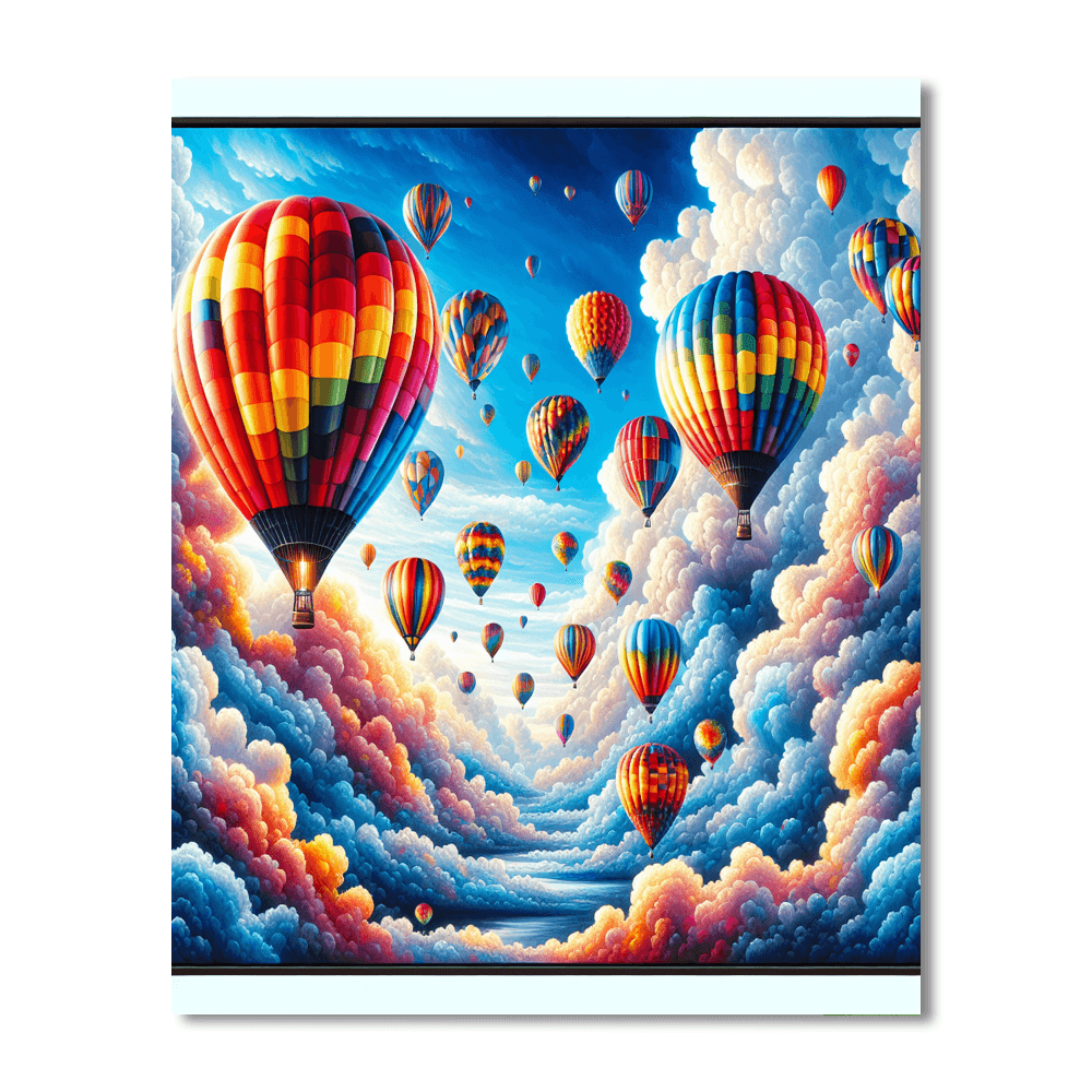 Lively Balloon Ride Paint By Numbers