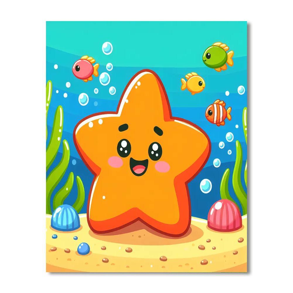 Cheerful Starfish Paint By Numbers Kits