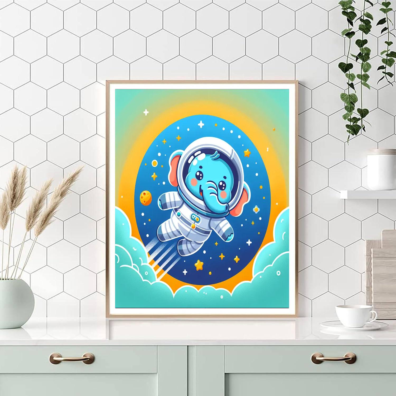 Astronaut Elephant Odyssey Paint By Numbers