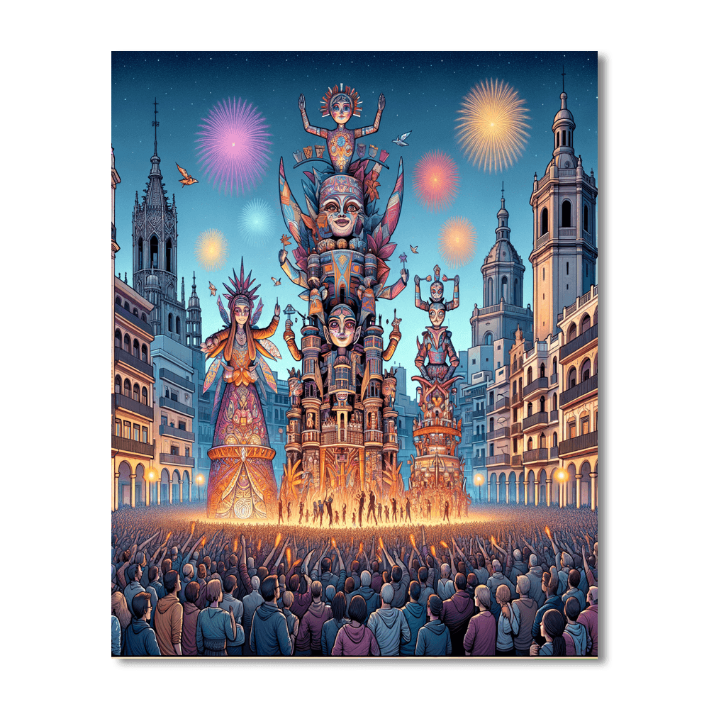 Las Fallas - Valencia, Spain Number Painting