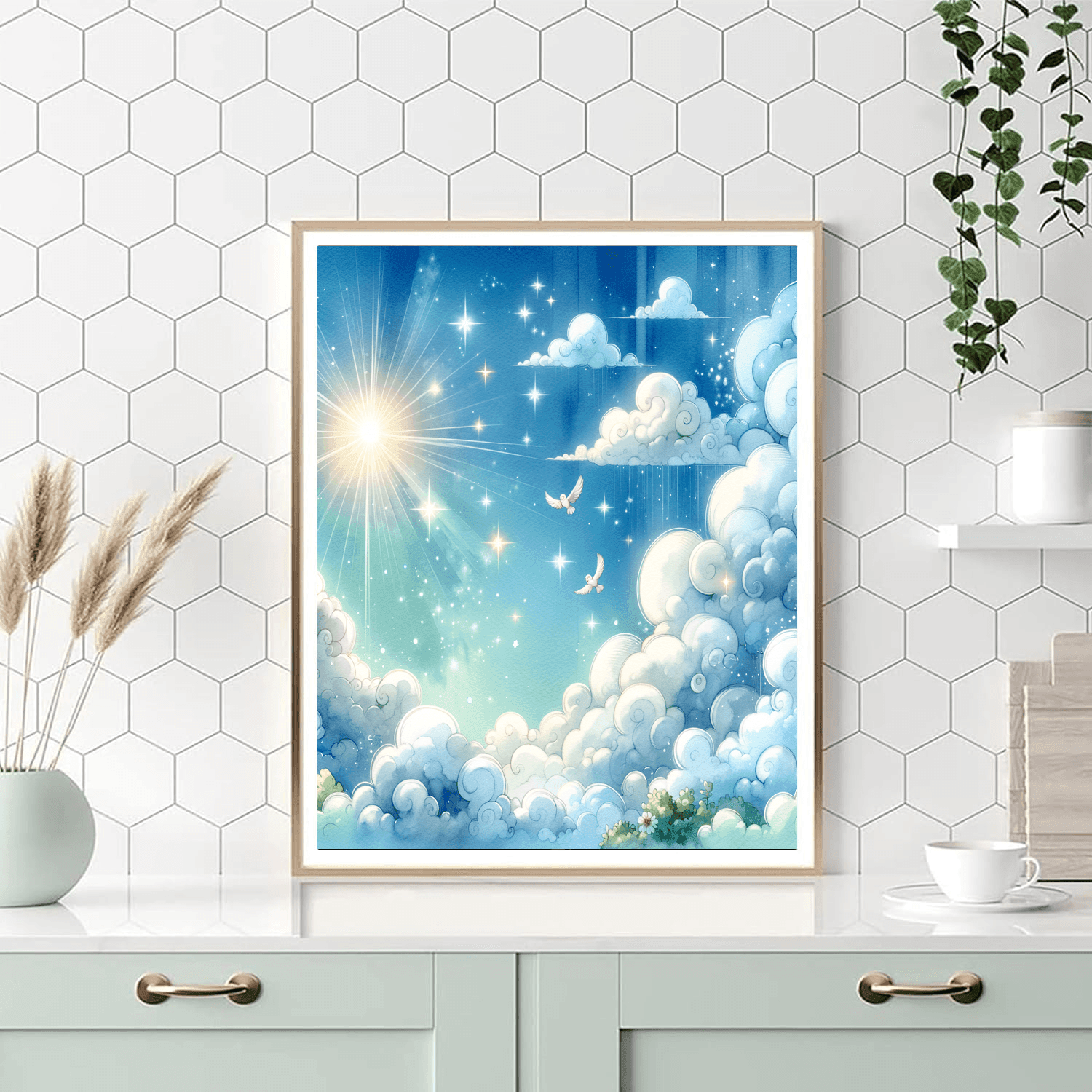 Whimsical Clouds - DIY Painting By Numbers Kit
