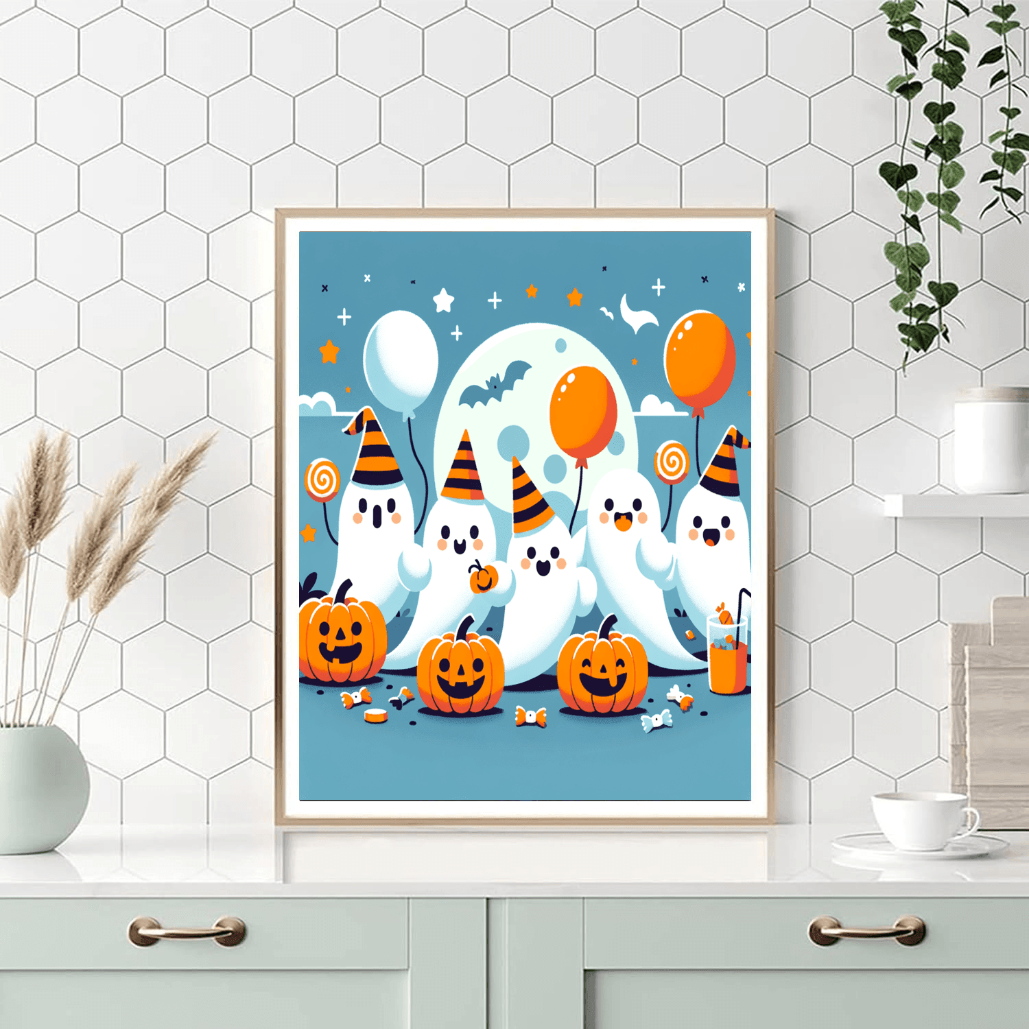 Friendly Ghosts' Halloween Party Paint By Numbers Kits