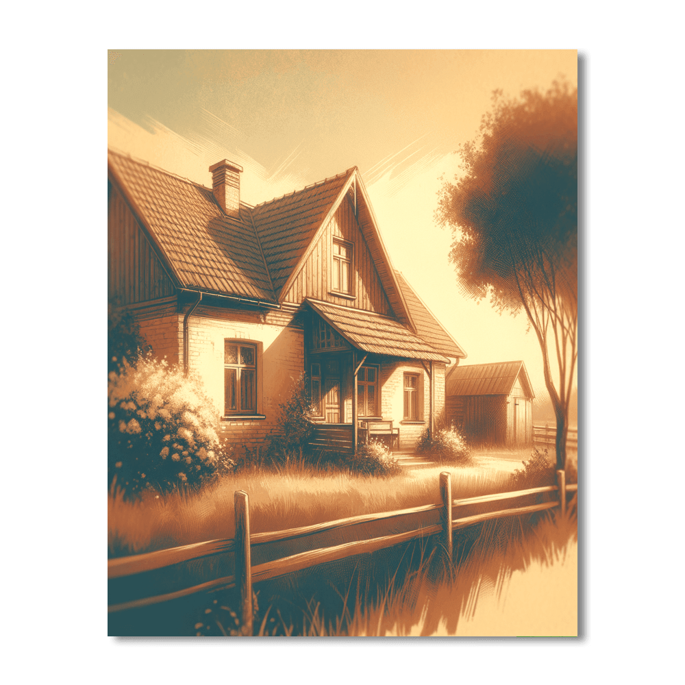 Cottage Retreat DIY Paint By Numbers