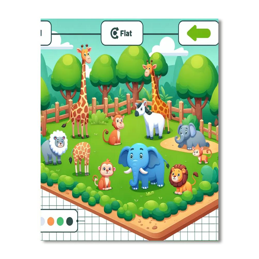 Zoo Animal Exploration Painting By Numbers Kit