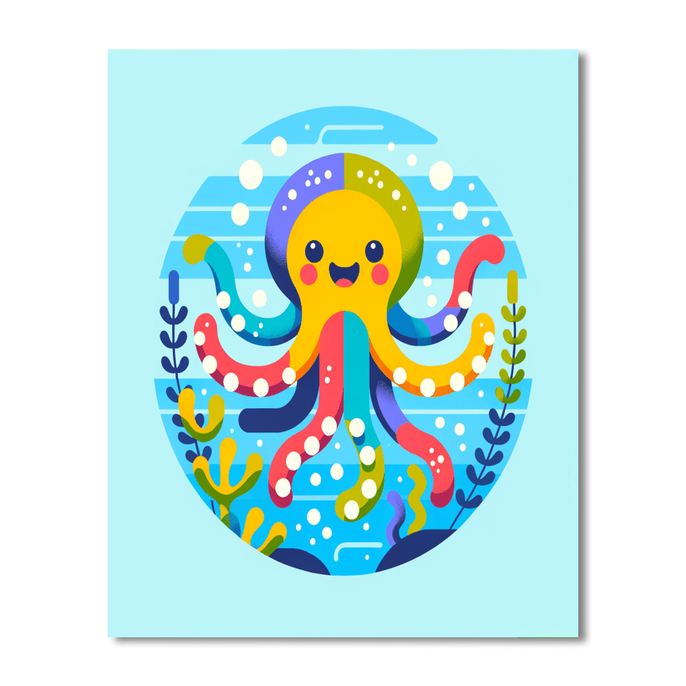 Happy Octopus Painting By Numbers Kit
