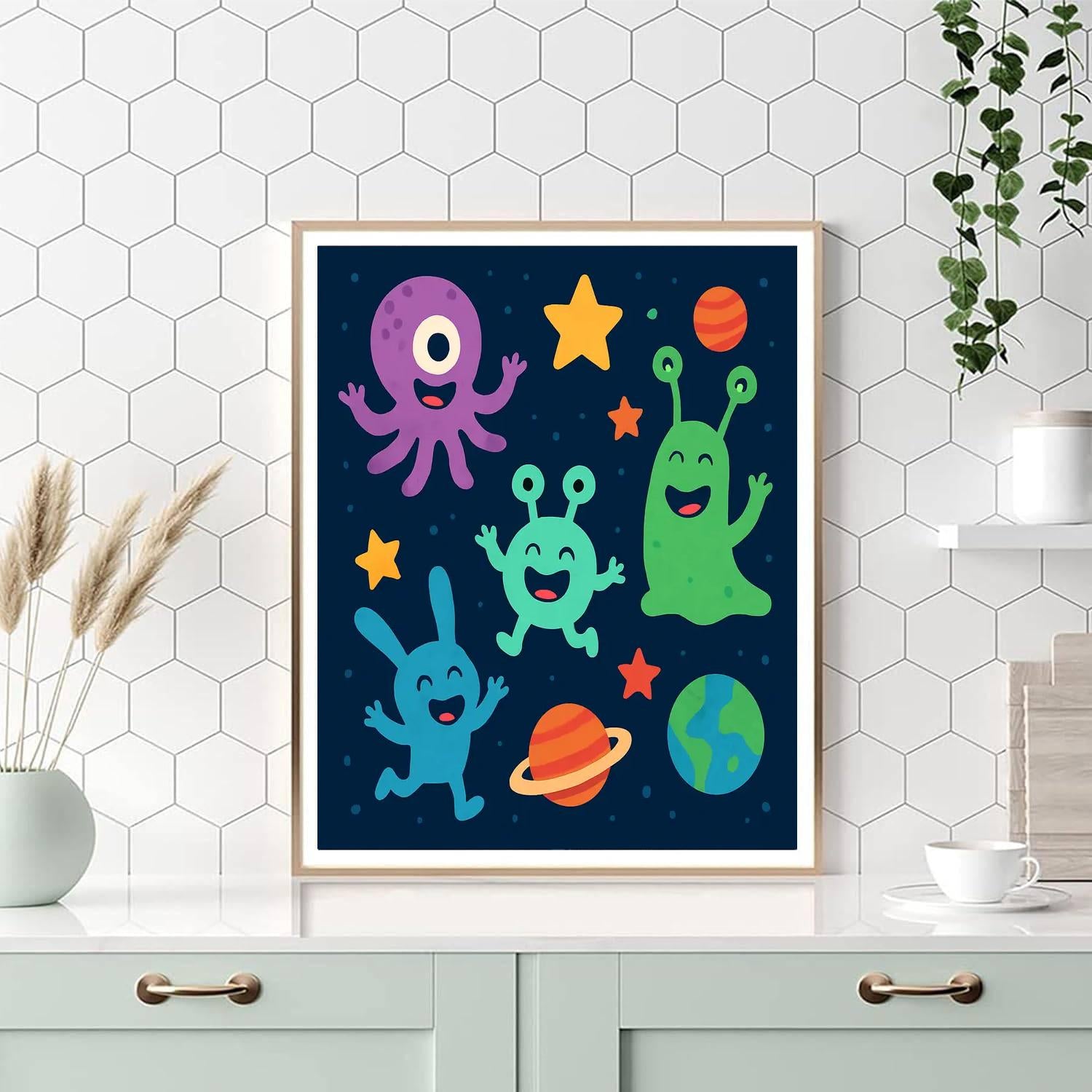 Sparkly Space Adventure Painting By Numbers Kit