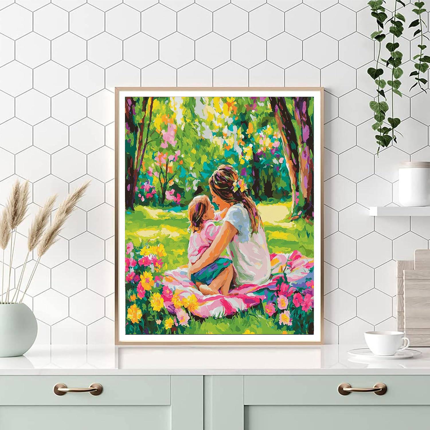 Cuddles In The Park DIY Paint By Numbers