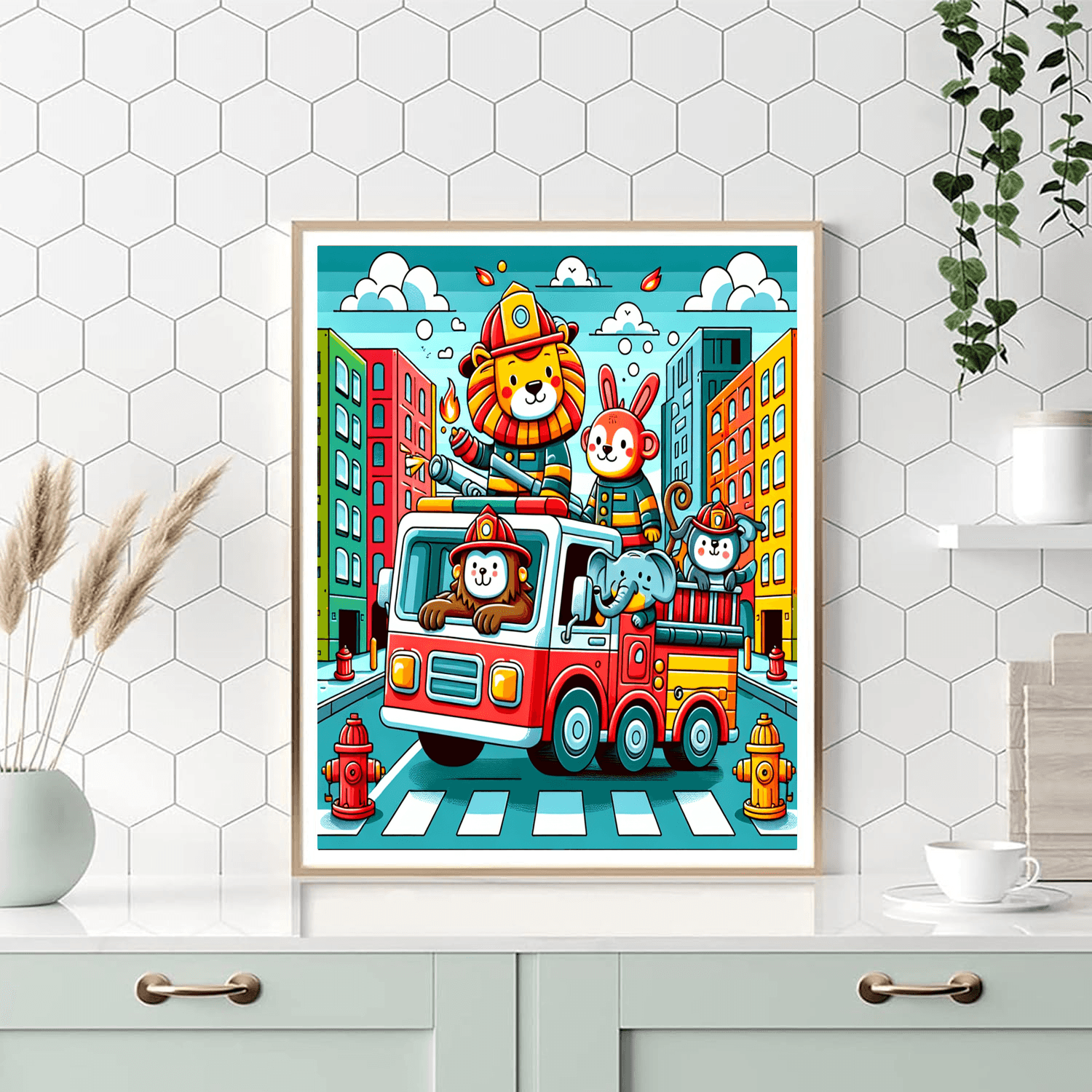 Friendly Fire Truck Crew Number Painting