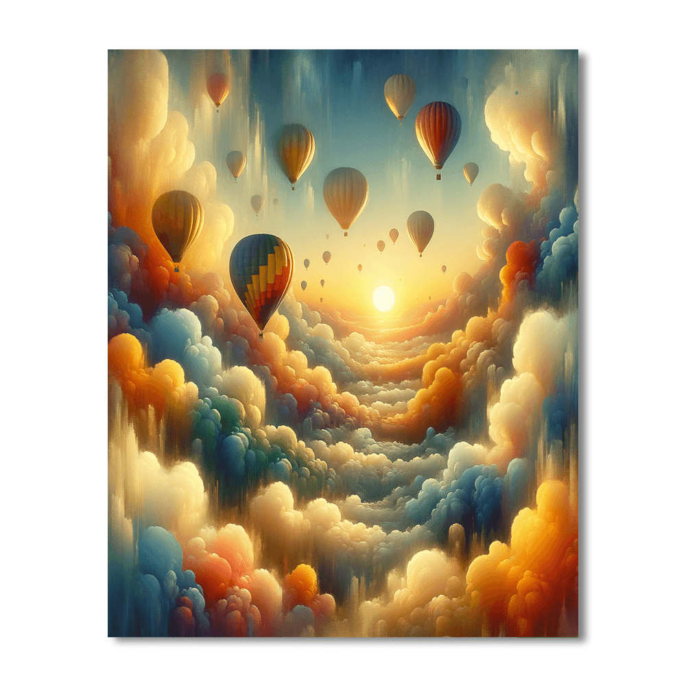 Celestial Balloon Adventure Paint By Numbers Art