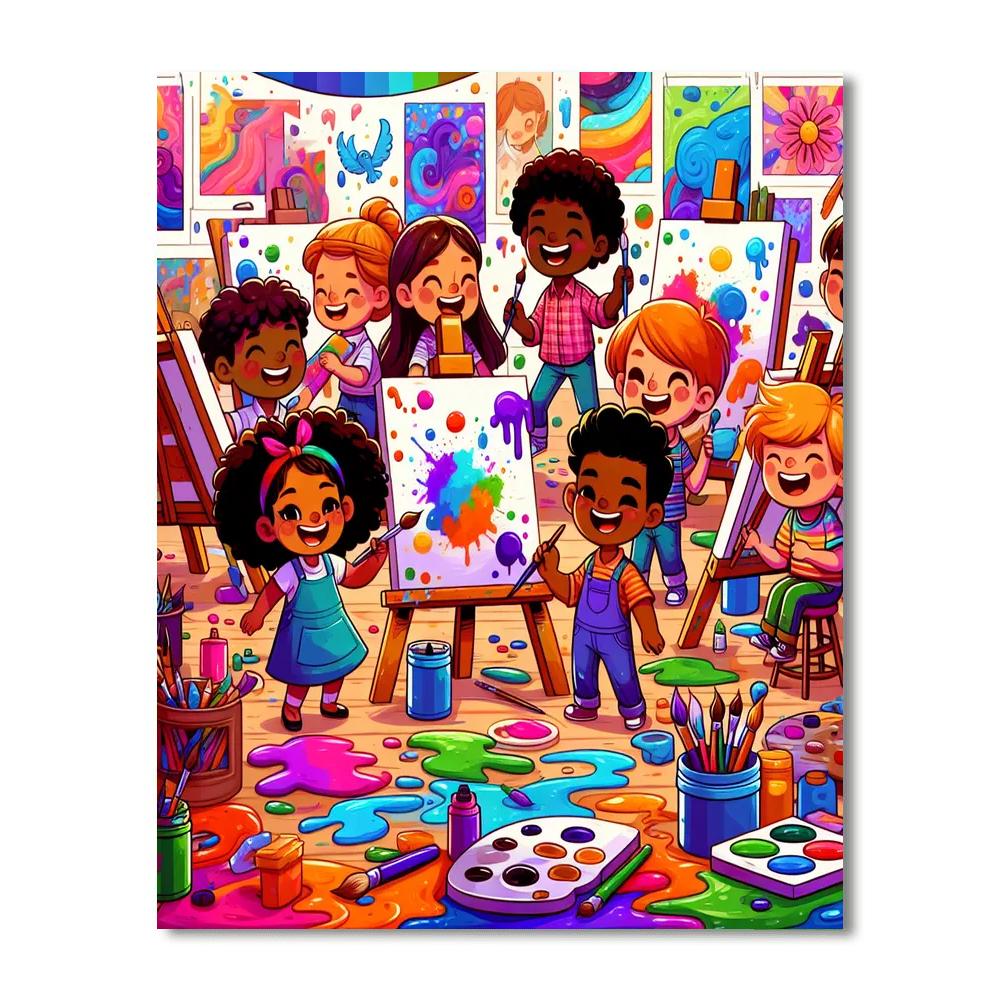 Little Artists Studio Number Painting