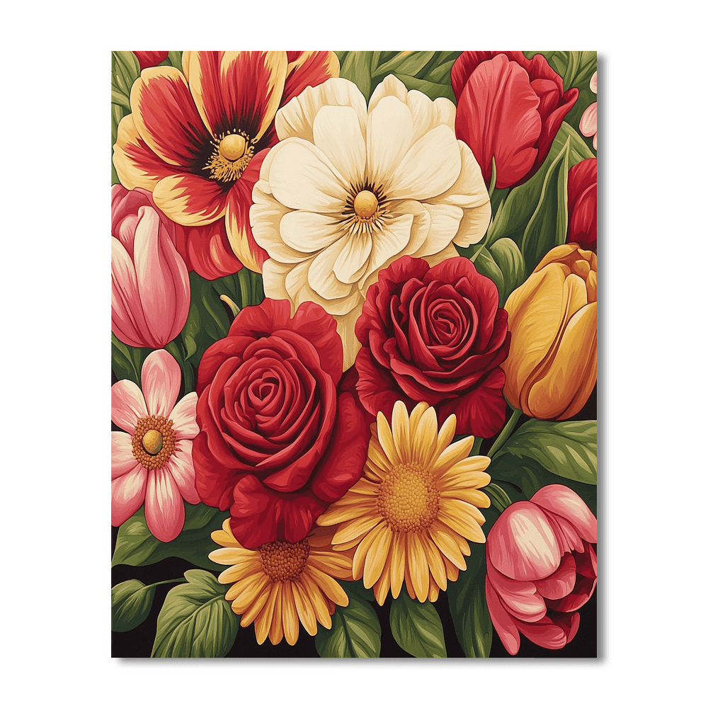 O'Keeffe Inspired Radiant Blooms - DIY Painting By Numbers Kit