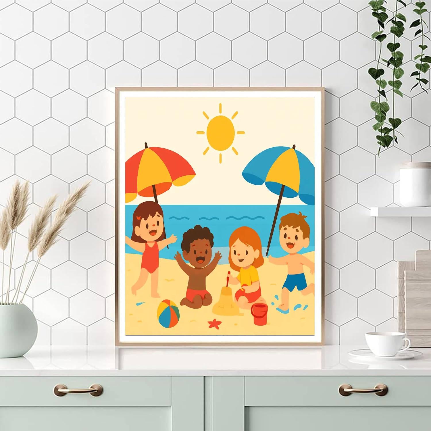 Joyful Adventure At The Beach Paint By Numbers Kits