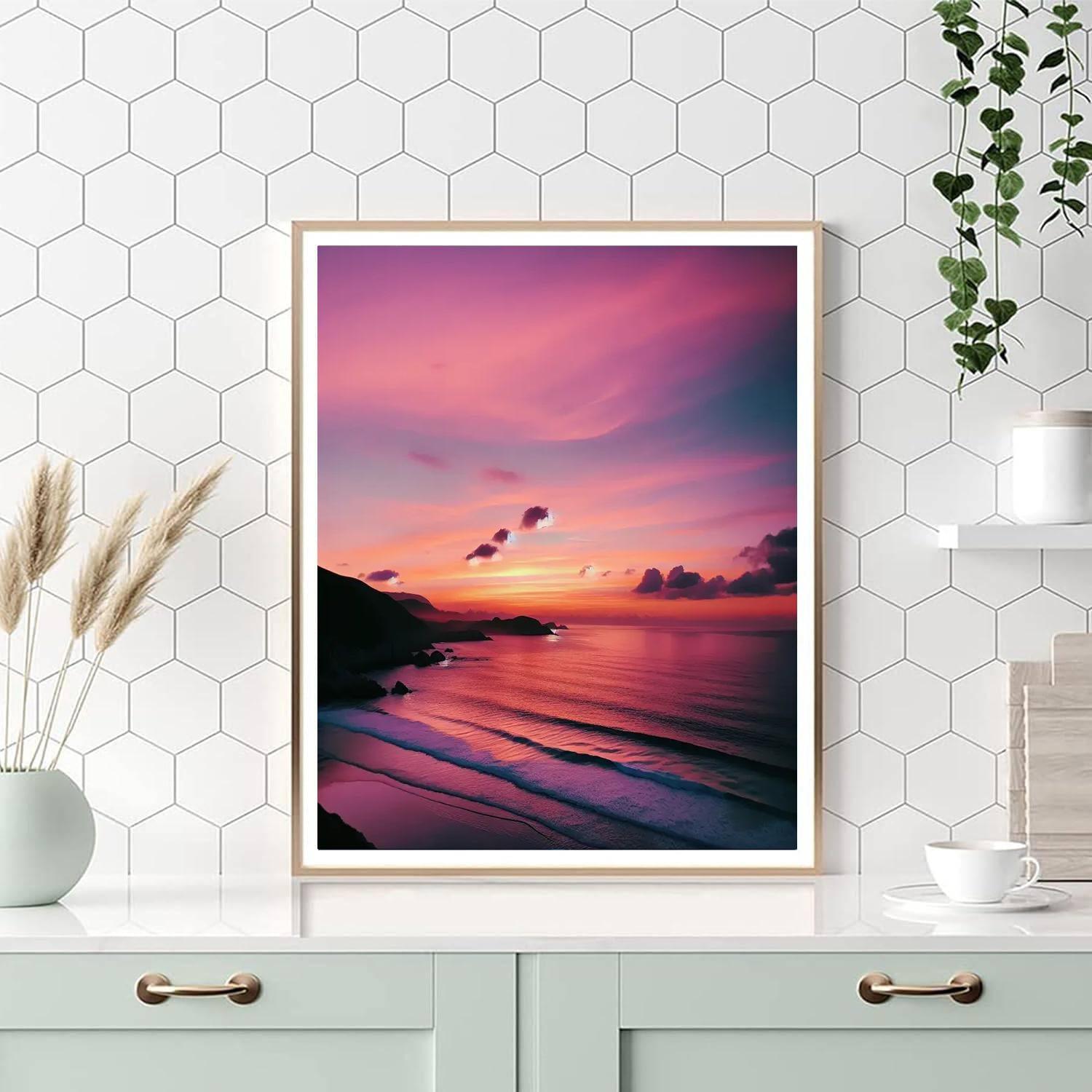 Sunset Beach Tranquility Painting By Numbers Kit