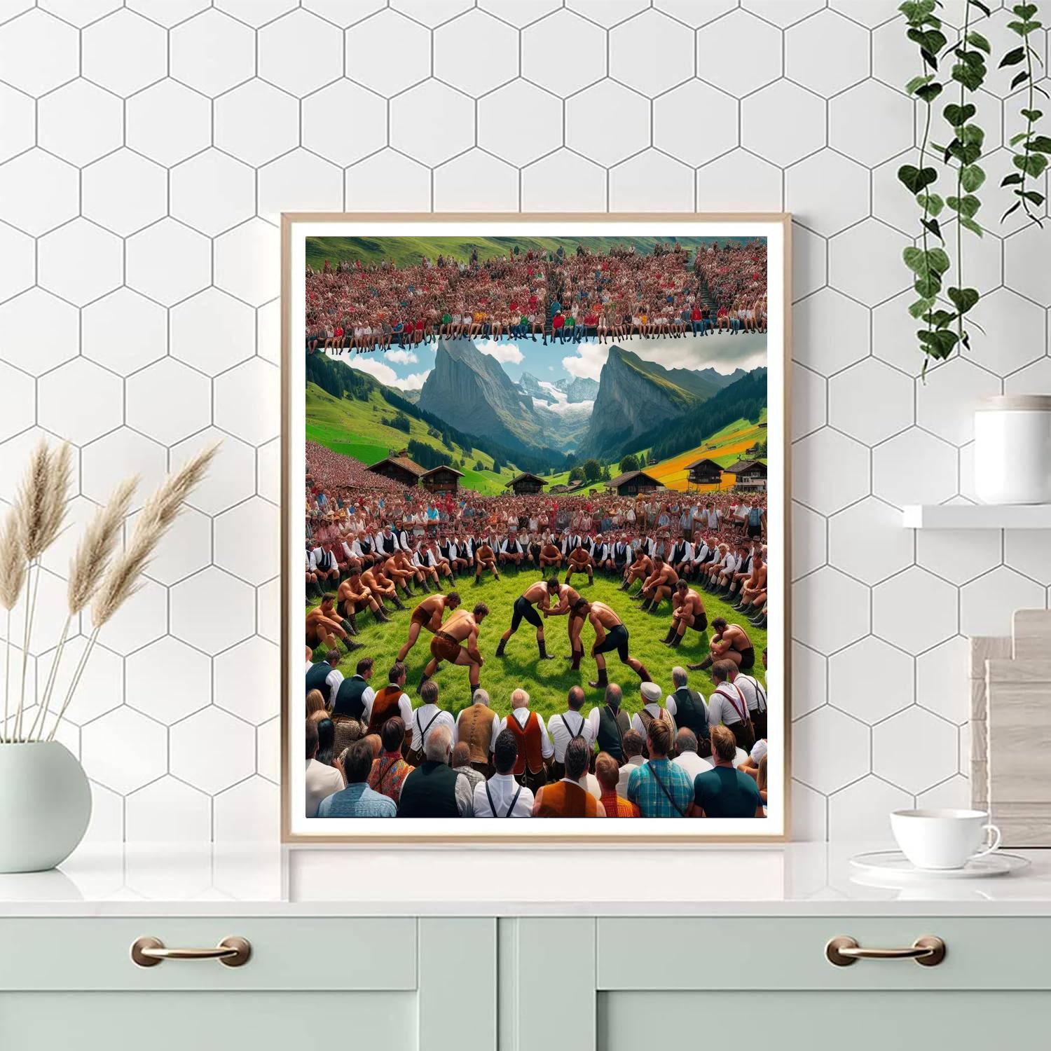 Eidgenössisches Schwing- Und Älplerfest - Switzerland DIY Paint By Numbers