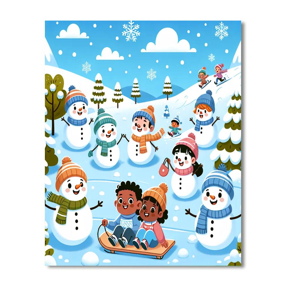 Frosty Fantasy Land Number Painting