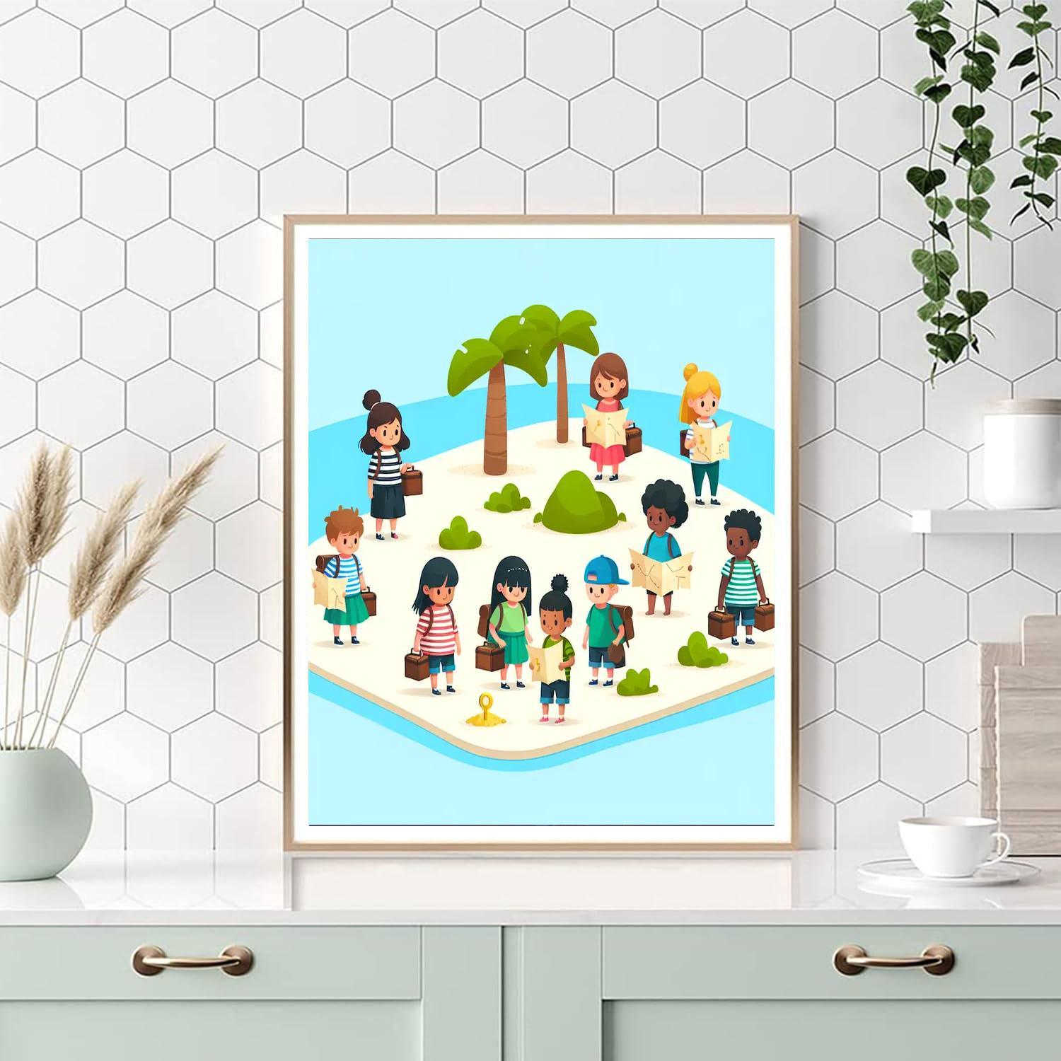 Island Treasure Adventure Numbered Painting Kits