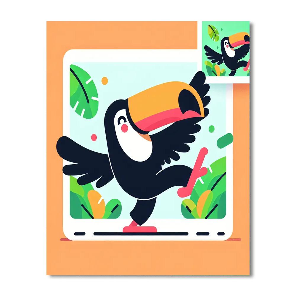 Tropical Toucan Tango Paint By Numbers Art