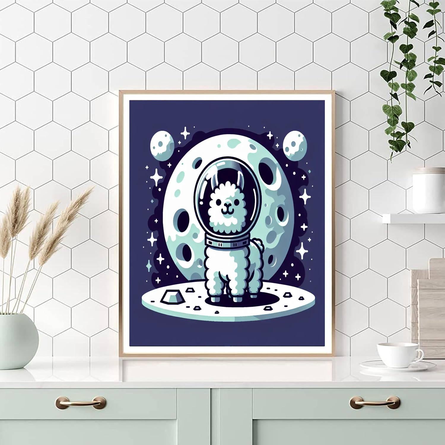 Lunar Llama Exploration Numbered Painting Kits