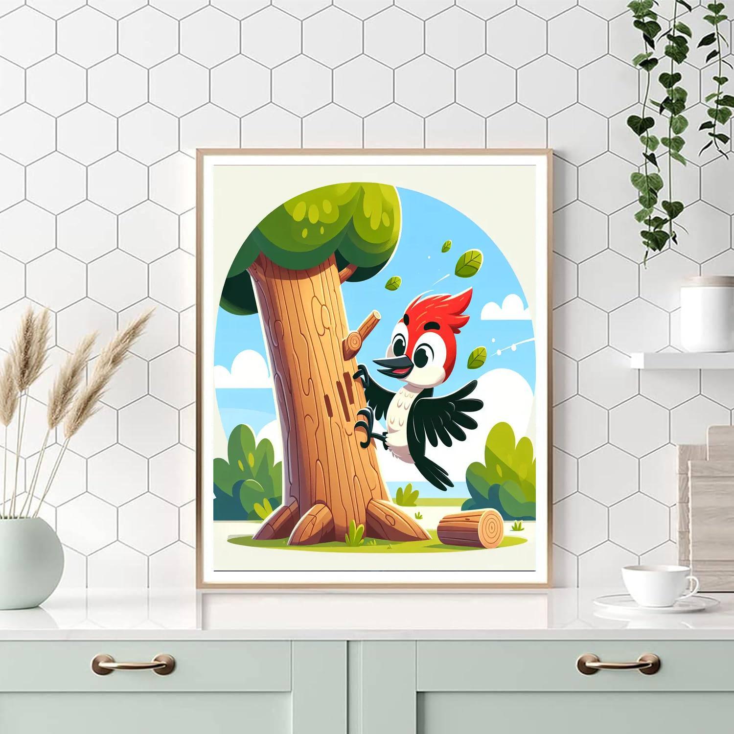 Wacky Woodpecker Painting By Numbers Kit