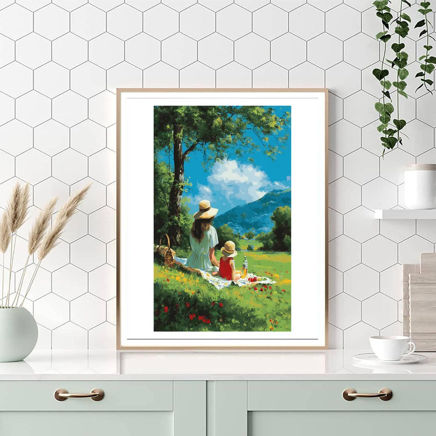 Picnic Of Motherly Delight DIY Paint By Numbers