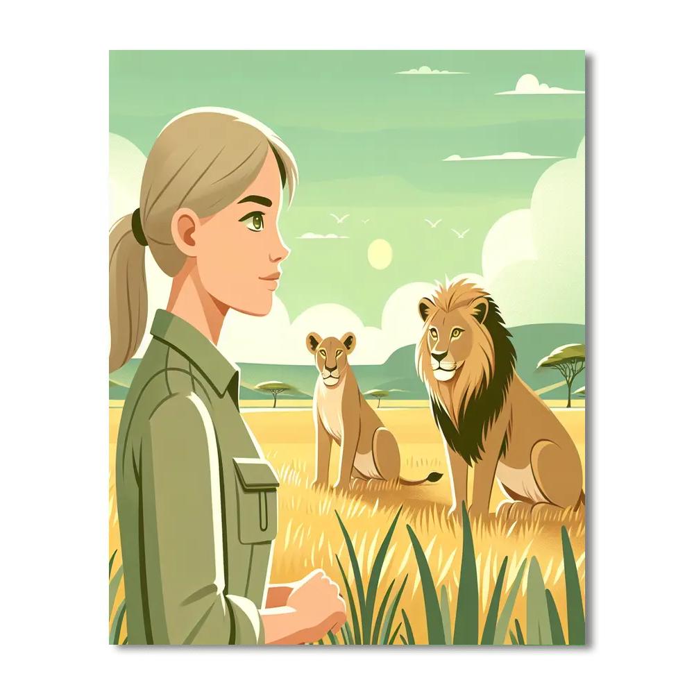 Wildlife Conservation Safari Painting Number Kit