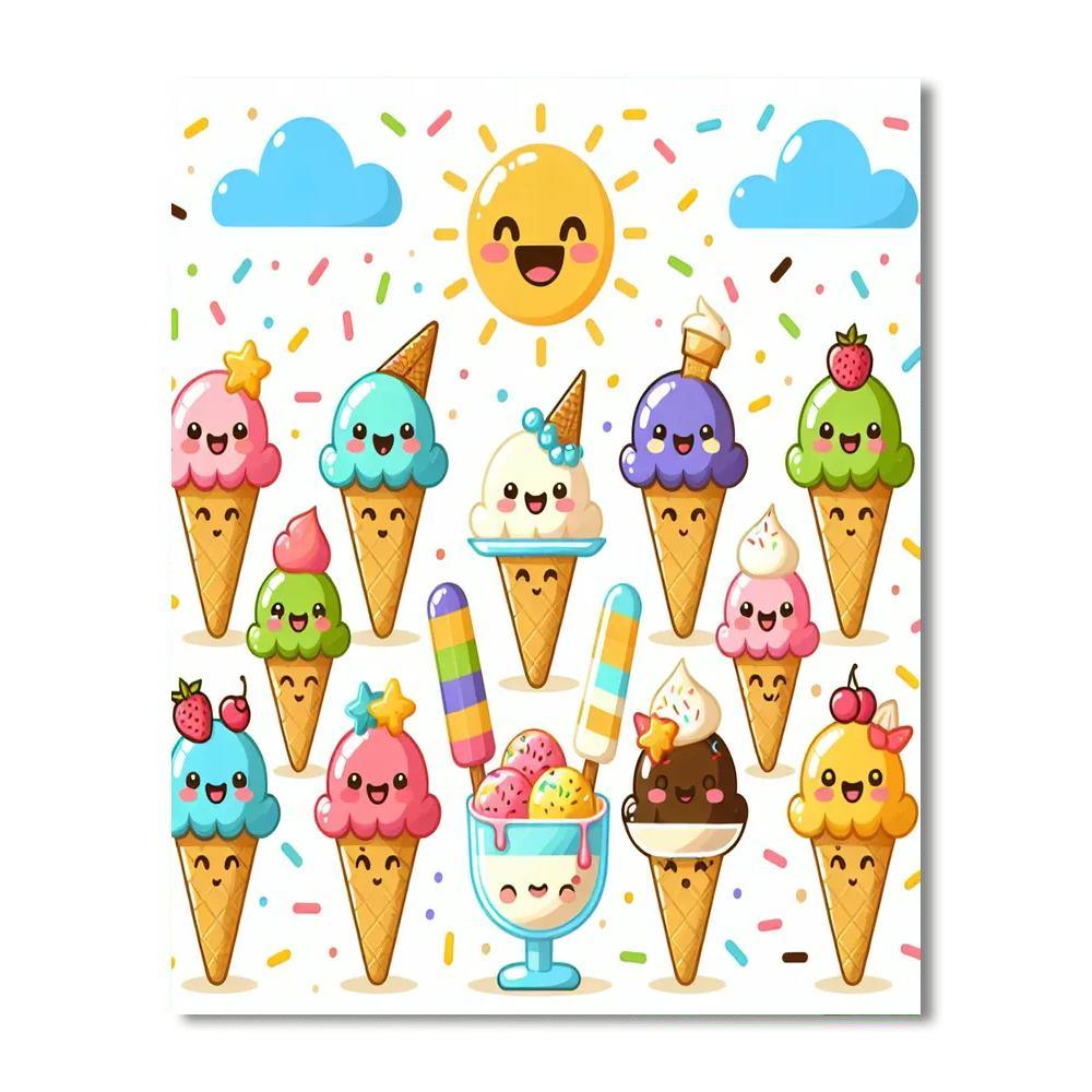 Delightful Ice Cream Treats Paint By Number