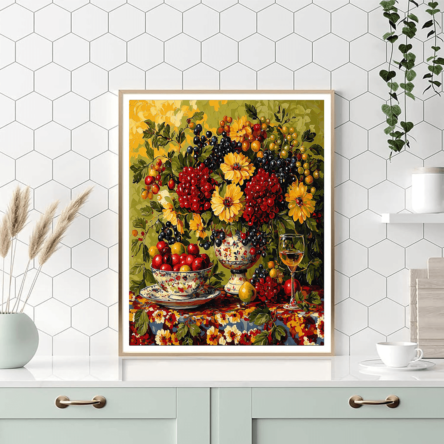 Jan Vermeer Inspired Timeless Flora  Paint By Numbers Art