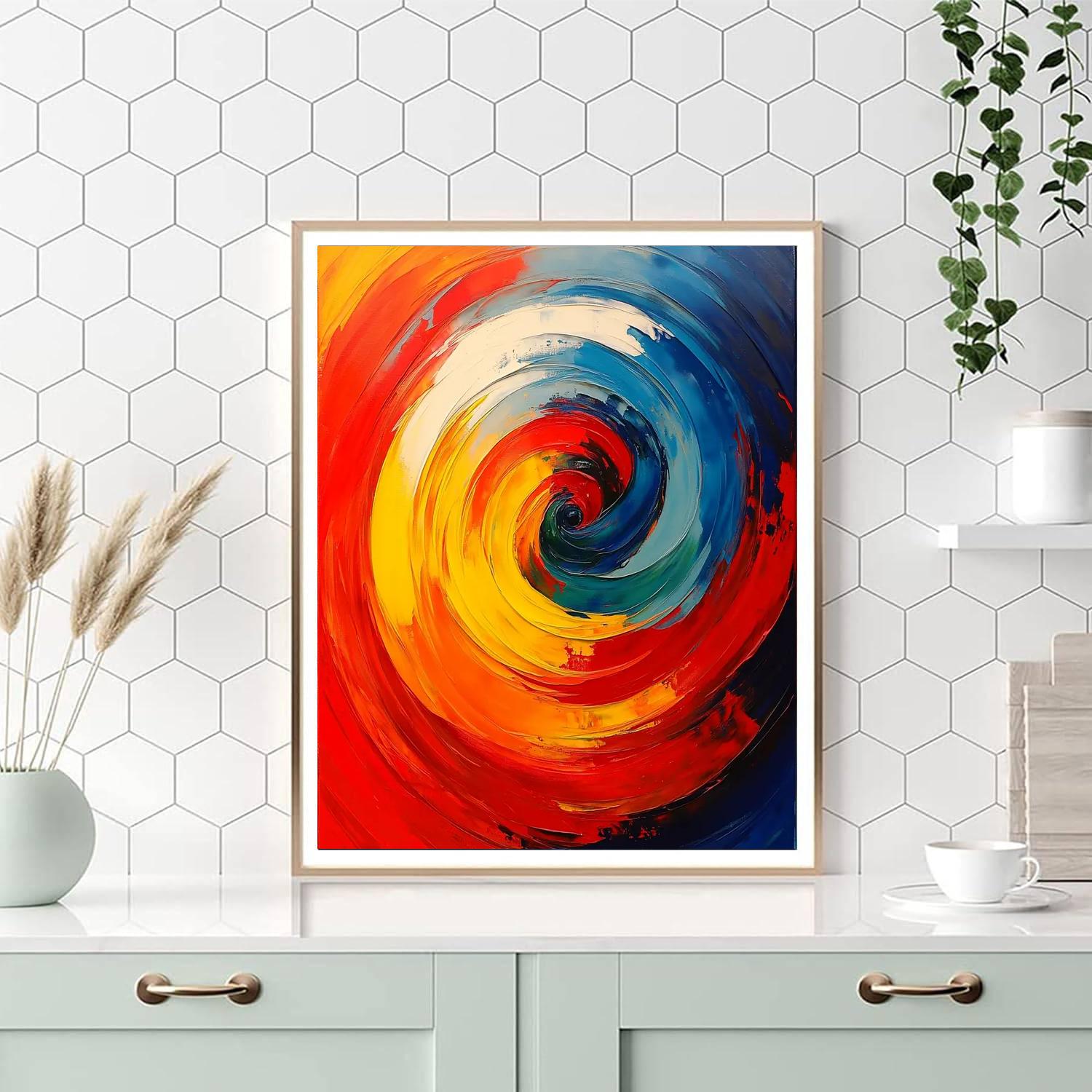 Pollock Inspired Whirlwind Emotions  Number Painting