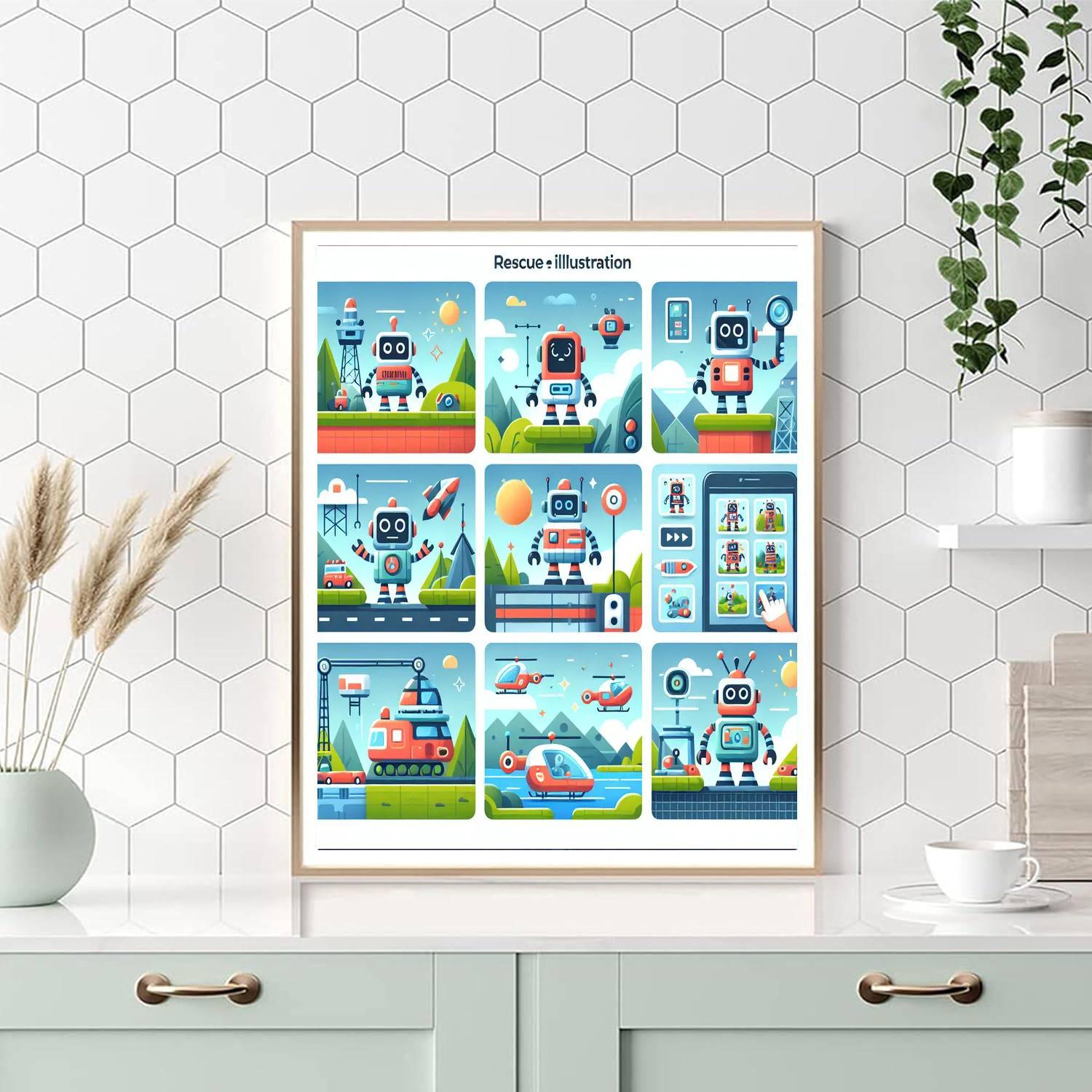 Robot Rescue Adventure Paint By Numbers Kits