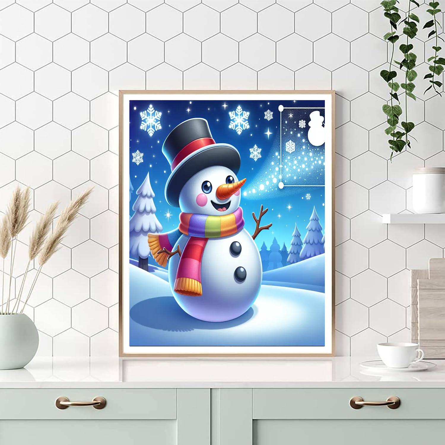 Magical Snowman Painting By Numbers Kit
