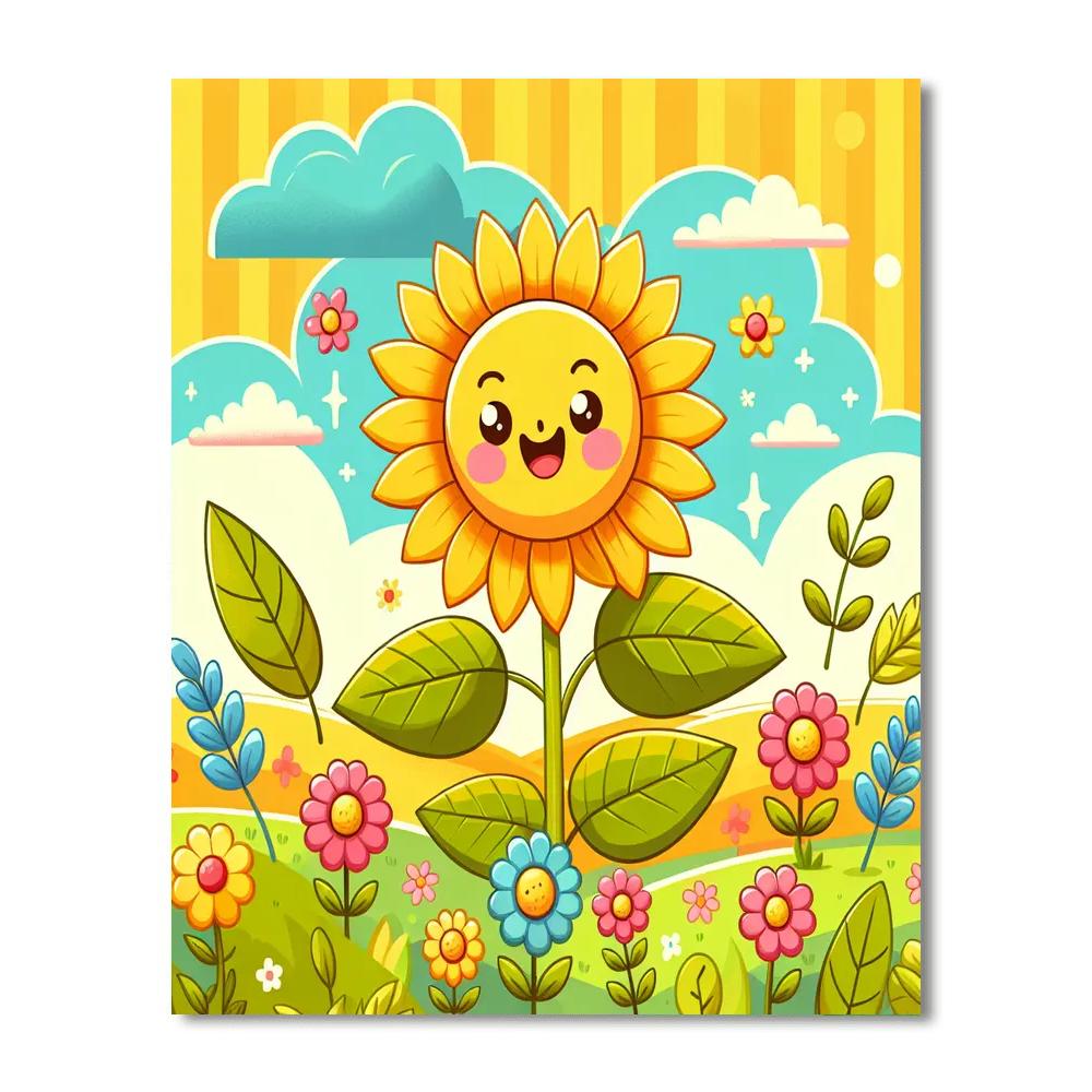 Playful Sunflower Paint By Numbers Kits