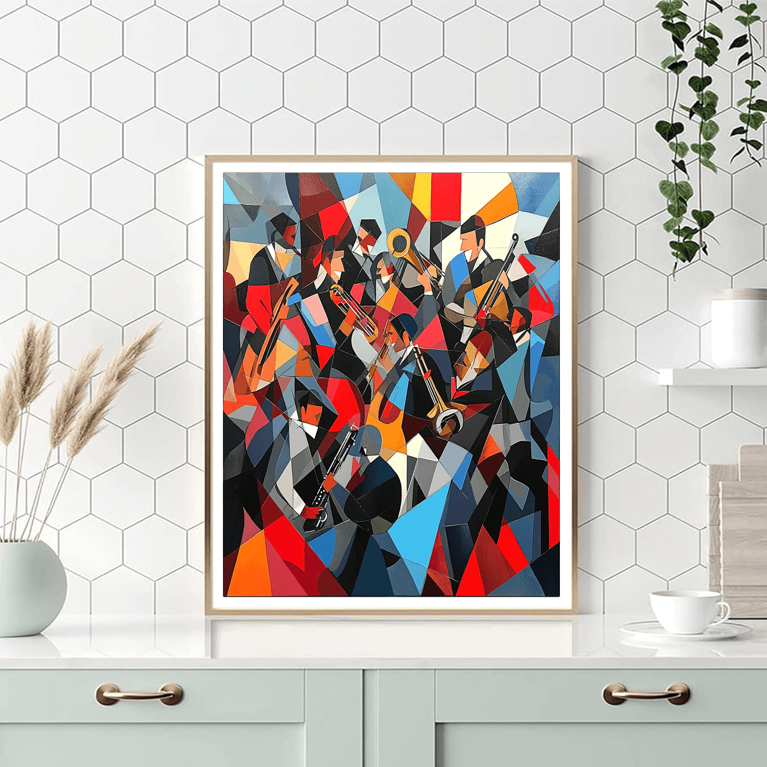 Pablo Picasso Inspired Cubist Jazz Vibes  Paint By Numbers Art