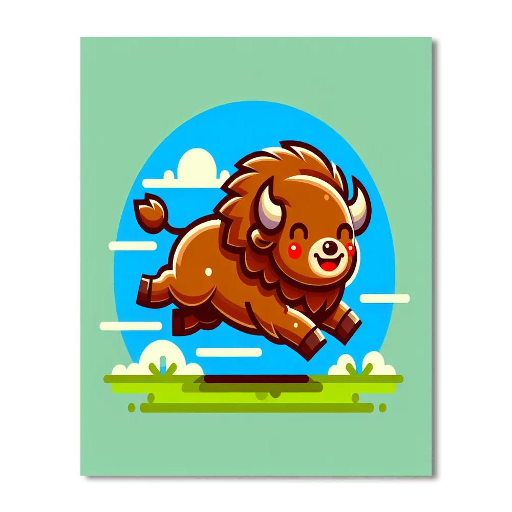 Bouncy Bison Paint By Number