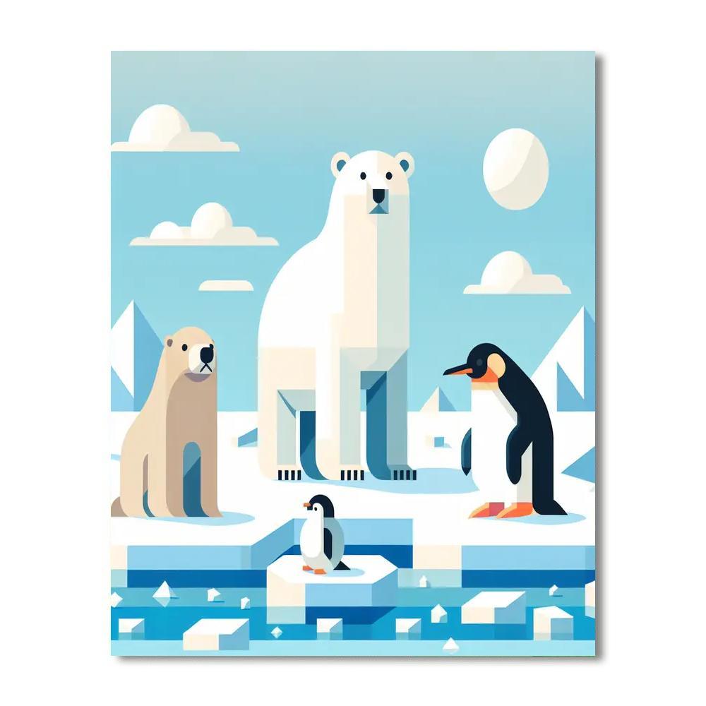 Arctic Animals Expedition Numbered Painting Kits