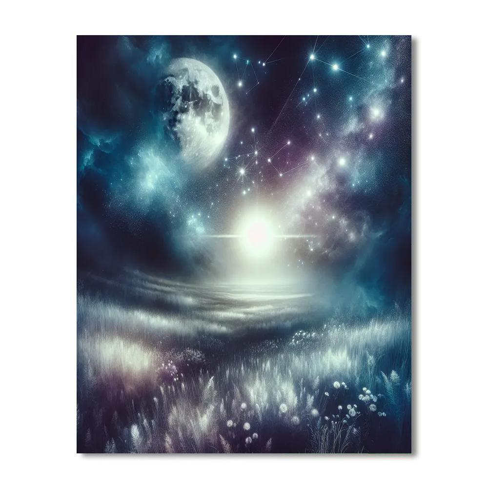 Mystical Moonlit Meadow Paint By Numbers Art