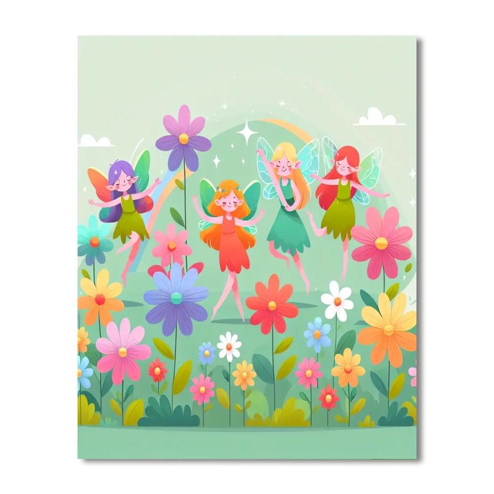 Fairy Flower Dance Paint By Numbers Art
