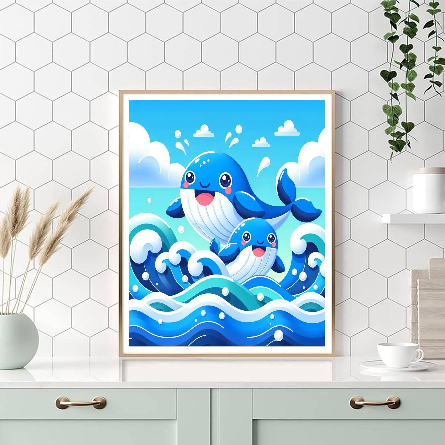 Sailing Whales Numbered Painting Kits