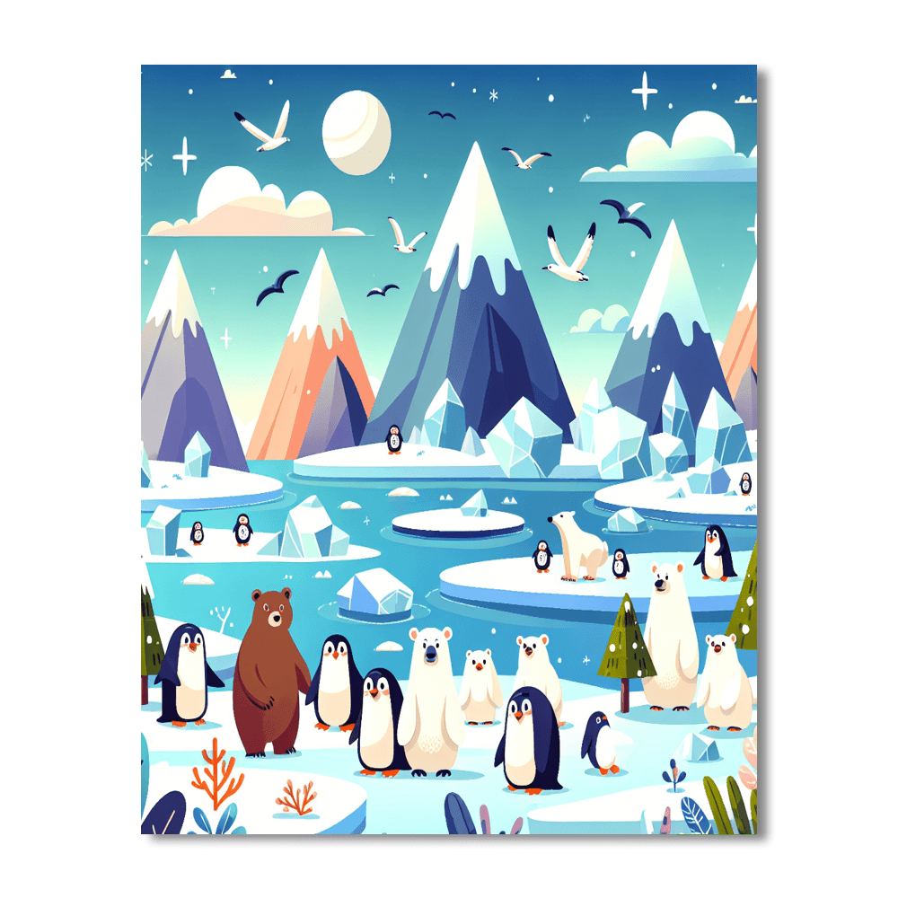 Polar Adventure Quest Paint By Numbers Art