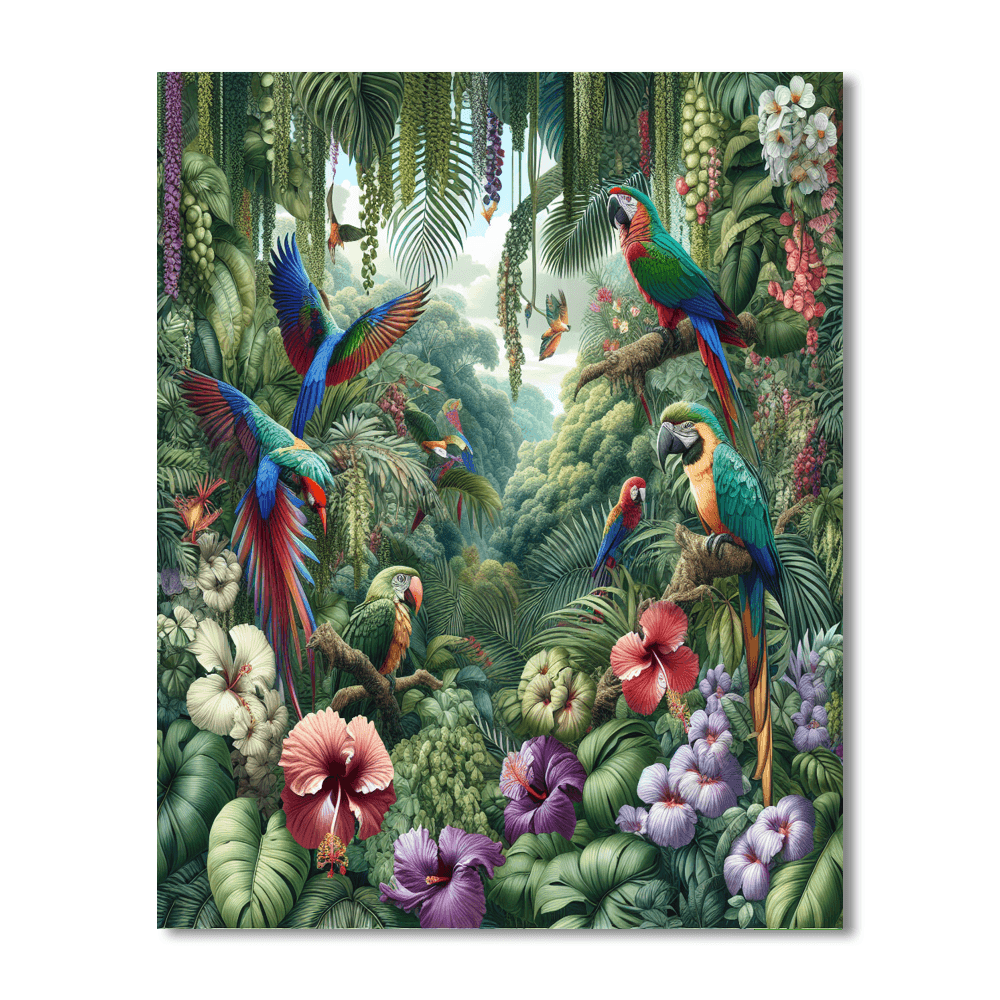 Tropical Jungle Escape Number Painting