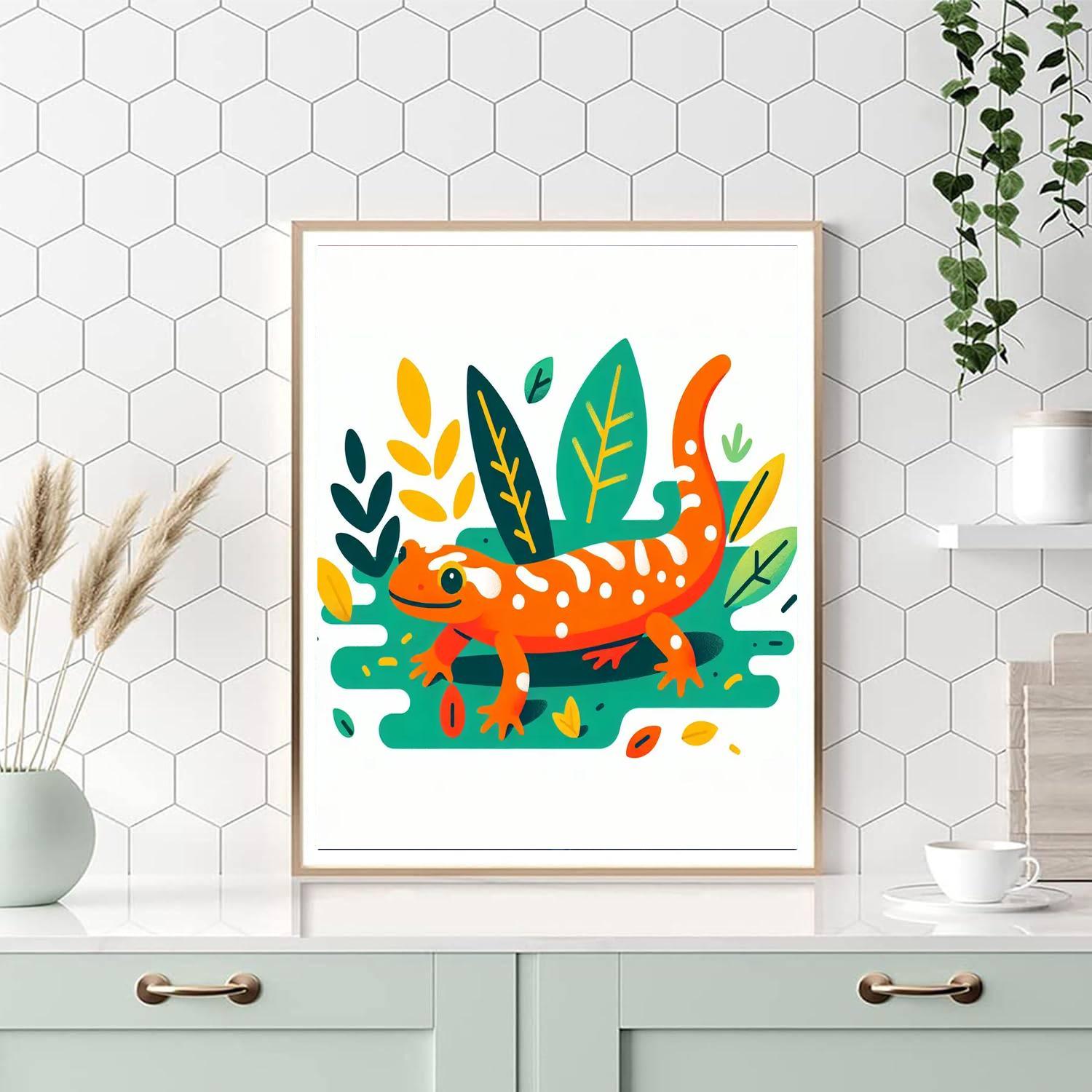 Sunshine Salamander Stroll Paint By Color