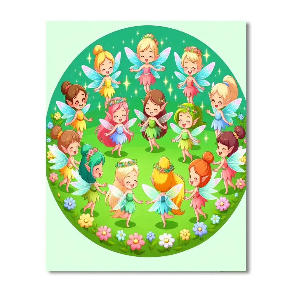 Mystical Fairy Circle Painting Number Kit