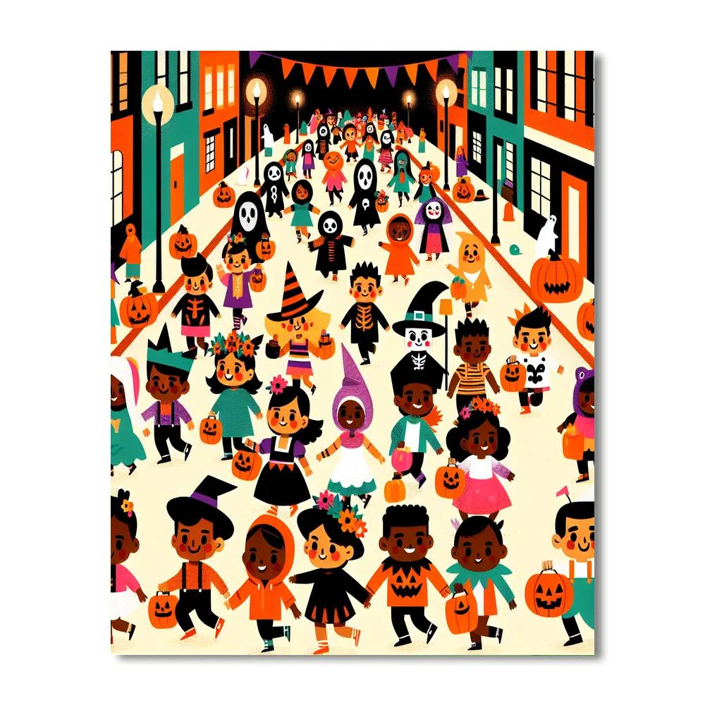 Happy Halloween Parade Numbered Painting Kits