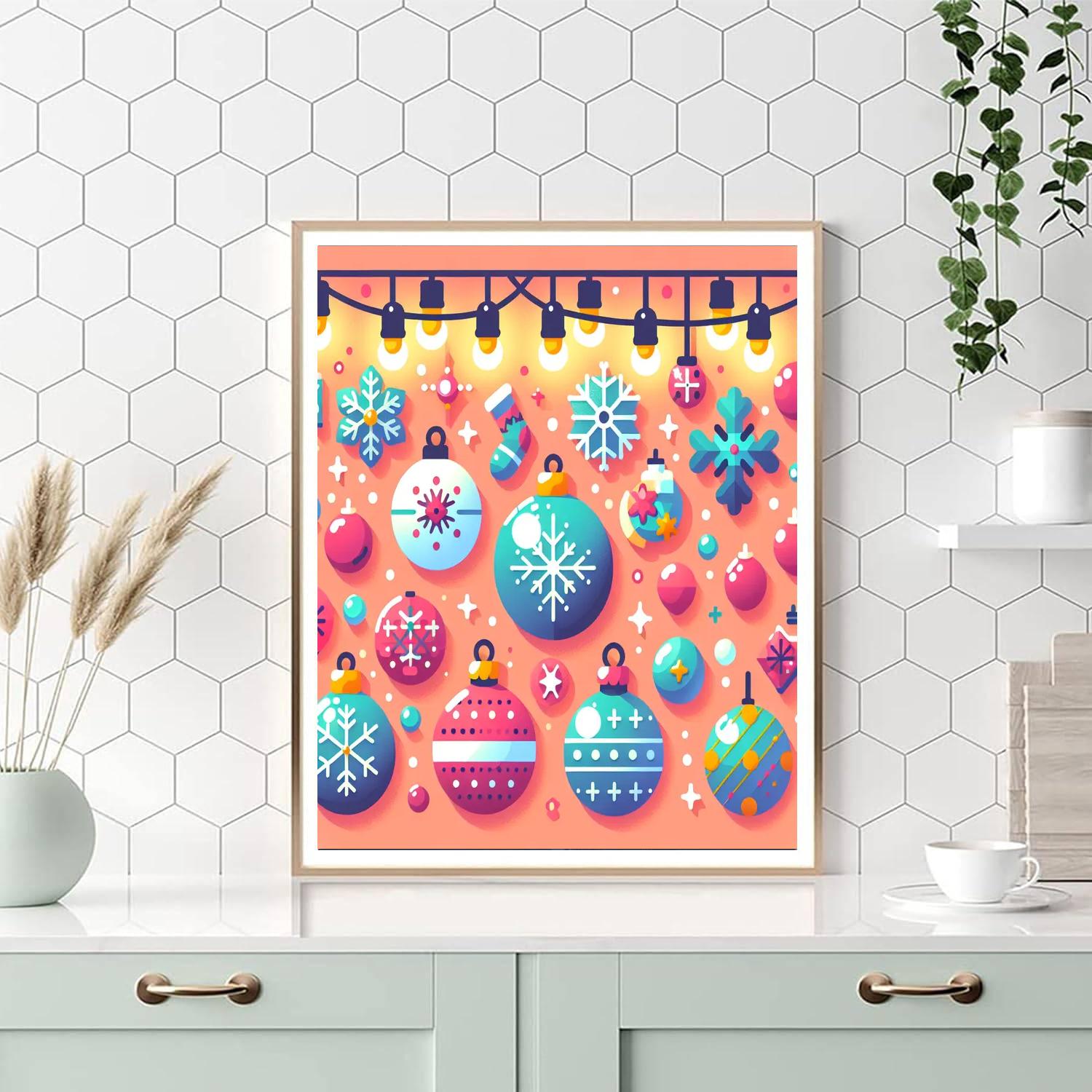 Charming Holiday Decorations Painting By Numbers Kit