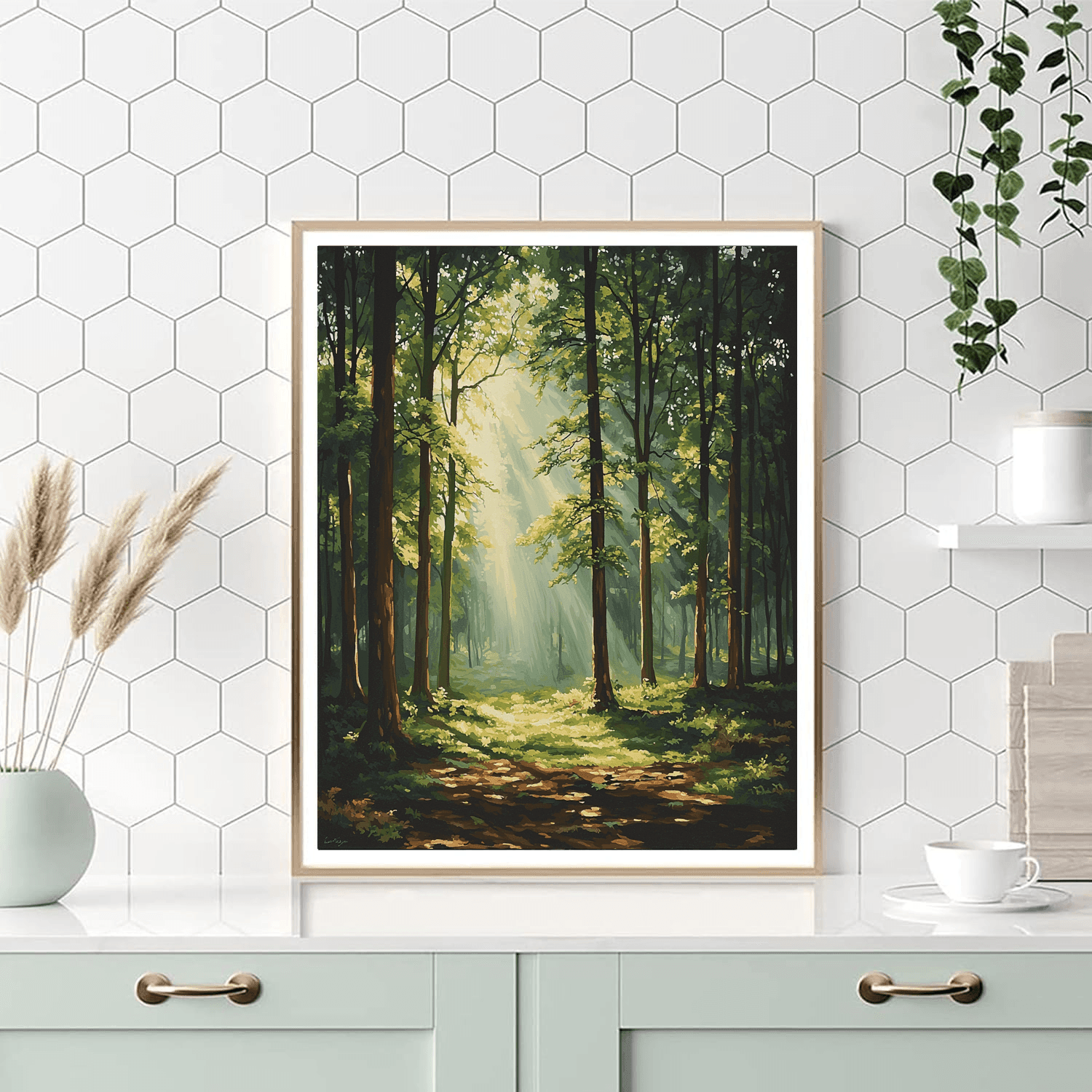 Caspar David Friedrich Inspired Eternal Forest  Paint By Numbers Art